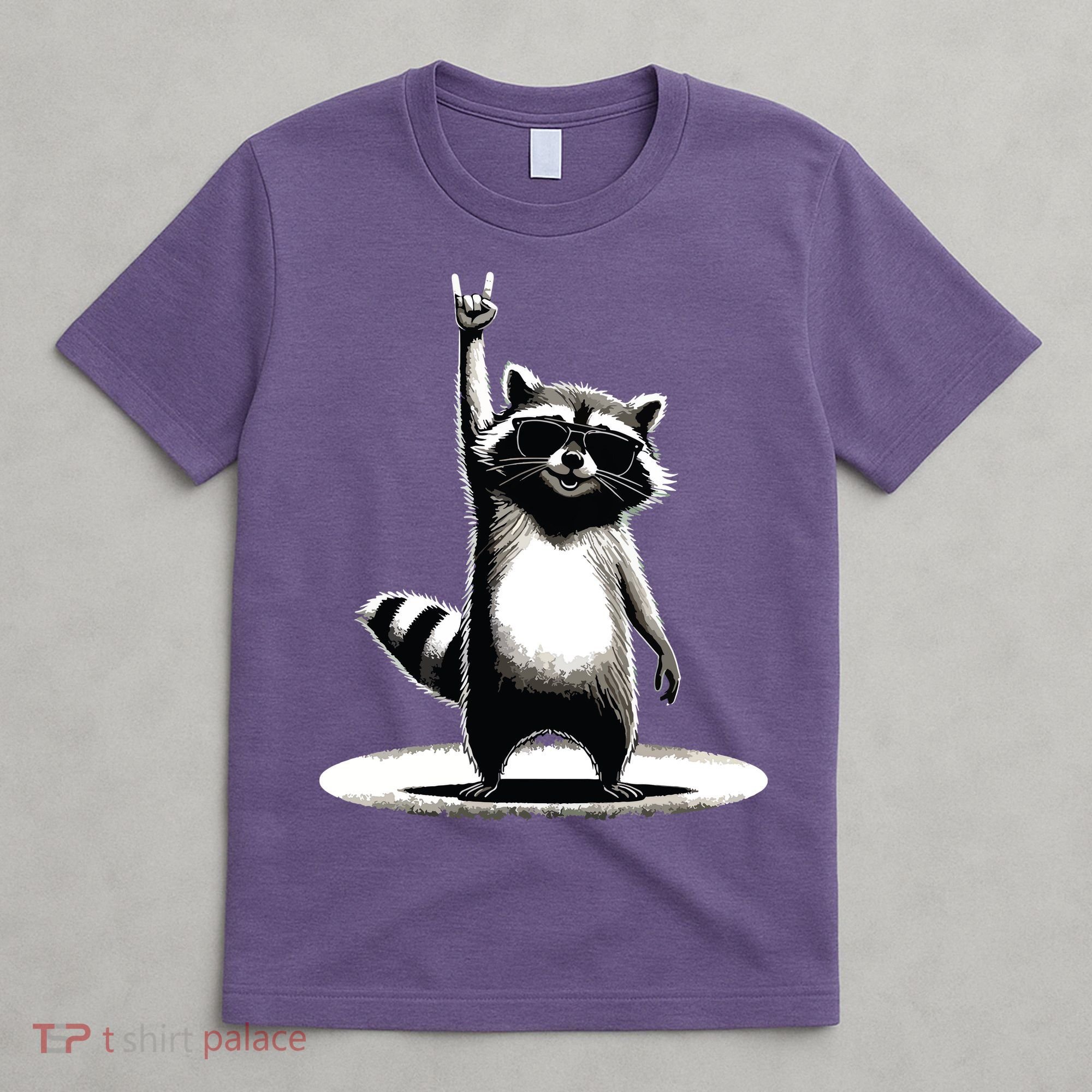 Retro Raccoon Rock Music Gift Funny Raccoon T-Shirt
