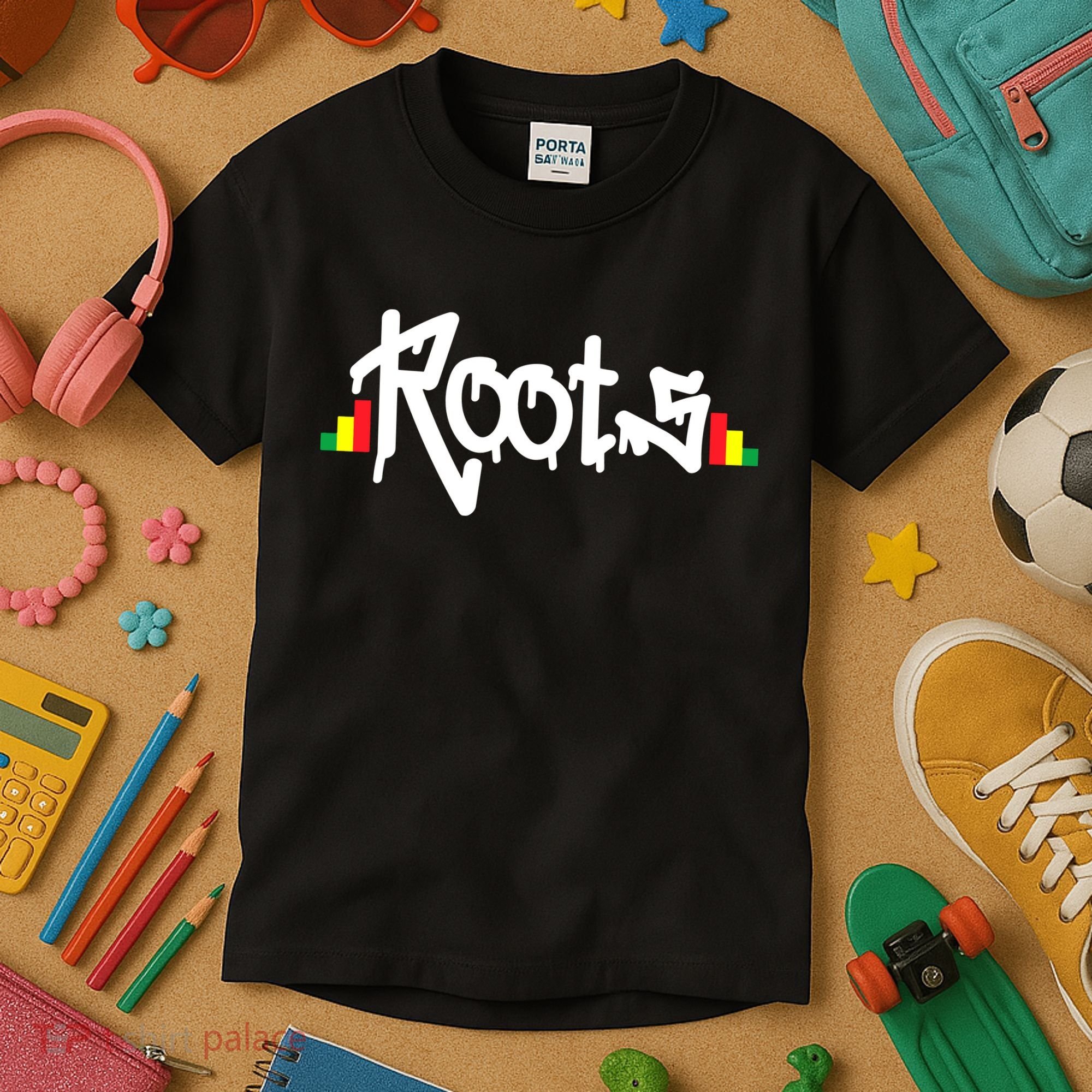 Reggae Roots Rasta Rastafari Grafitti Hip Hop Dub DnB Jungle Kids T-Shirt