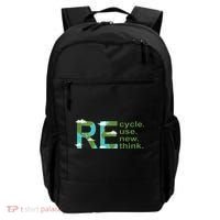 Recycle Reuse Renew Rethink Earth Day Backpack thumb 0