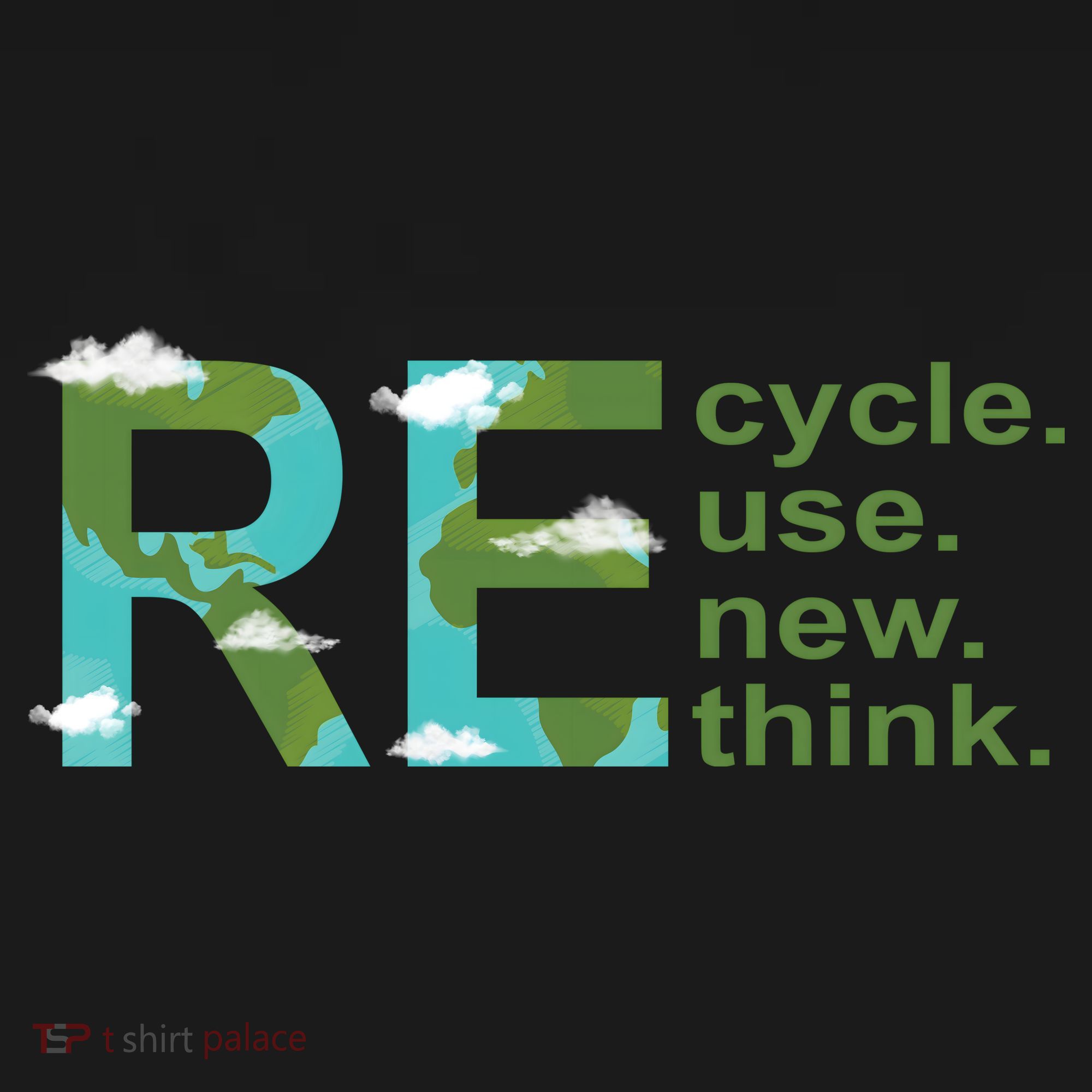 Recycle Reuse Renew Rethink Earth Day Coaster