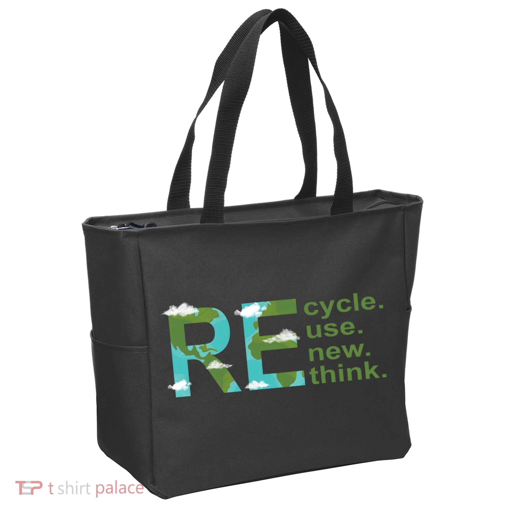 Recycle Reuse Renew Rethink Earth Day Tote Bag
