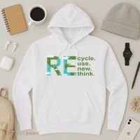 Recycle Reuse Renew Rethink Earth Day Hoodie thumb 3
