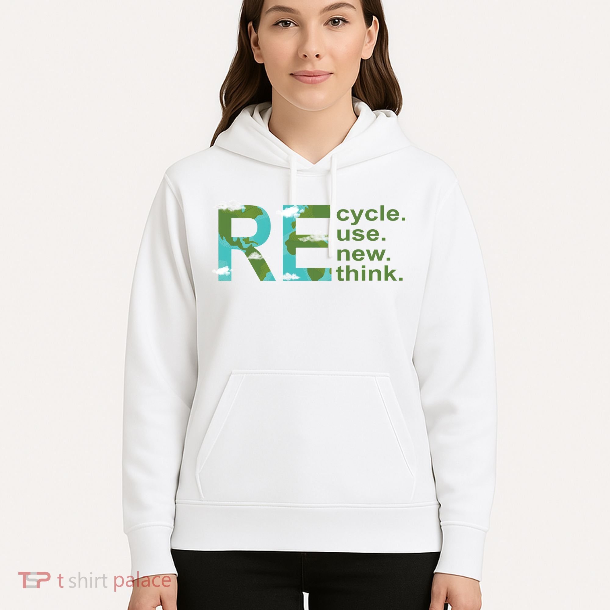 Recycle Reuse Renew Rethink Earth Day Hoodie