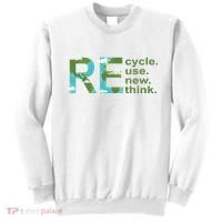 Recycle Reuse Renew Rethink Earth Day Sweatshirt thumb 0