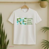 Recycle Reuse Renew Rethink Earth Day T-Shirt thumb 2