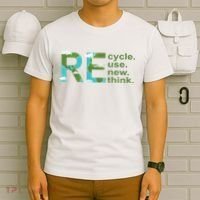 Recycle Reuse Renew Rethink Earth Day T-Shirt thumb 6