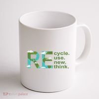 Recycle Reuse Renew Rethink Earth Day Coffee Mug thumb 1