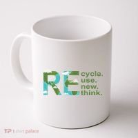 Recycle Reuse Renew Rethink Earth Day Coffee Mug thumb 0