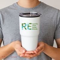 Recycle Reuse Renew Rethink Earth Day Tumbler thumb 2