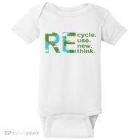 Recycle Reuse Renew Rethink Earth Day Baby Bodysuit thumb 0