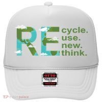 Recycle Reuse Renew Rethink Earth Day Hat thumb 0