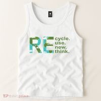Recycle Reuse Renew Rethink Earth Day Tank Top thumb 2