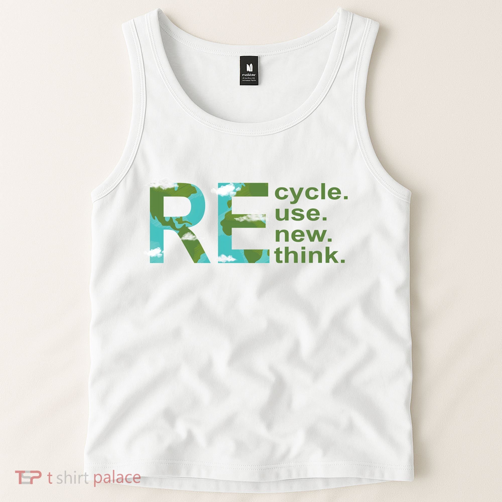 Recycle Reuse Renew Rethink Earth Day Tank Top