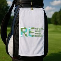 Recycle Reuse Renew Rethink Earth Day Golf Towel thumb 2