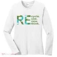Recycle Reuse Renew Rethink Earth Day Women's Long Sleeve Shirt thumb 0