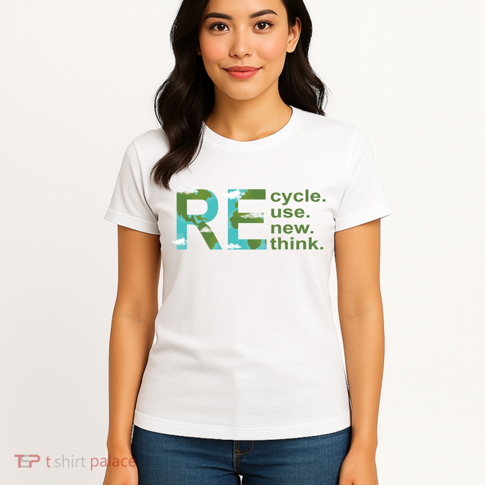 Recycle Reuse Renew Rethink Earth Day Women's T-Shirt