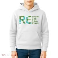 Recycle Reuse Renew Rethink Earth Day Kids Hoodie thumb 4