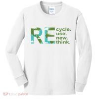 Recycle Reuse Renew Rethink Earth Day Kids Long Sleeve Shirt thumb 0