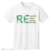 Recycle Reuse Renew Rethink Earth Day Kids T-Shirt thumb 0