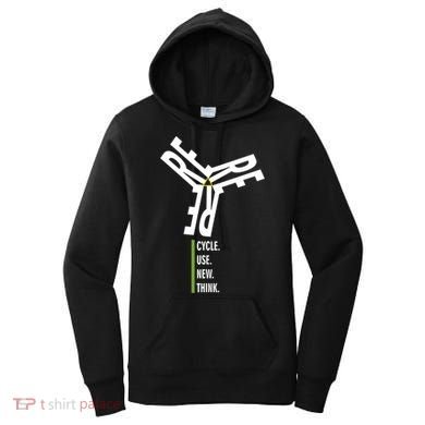 Recycle Reuse Renew Rethink Wind Turbine Wind Enerergy Gift Women's Hoodie