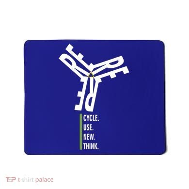 Recycle Reuse Renew Rethink Wind Turbine Wind Enerergy Gift Mousepad