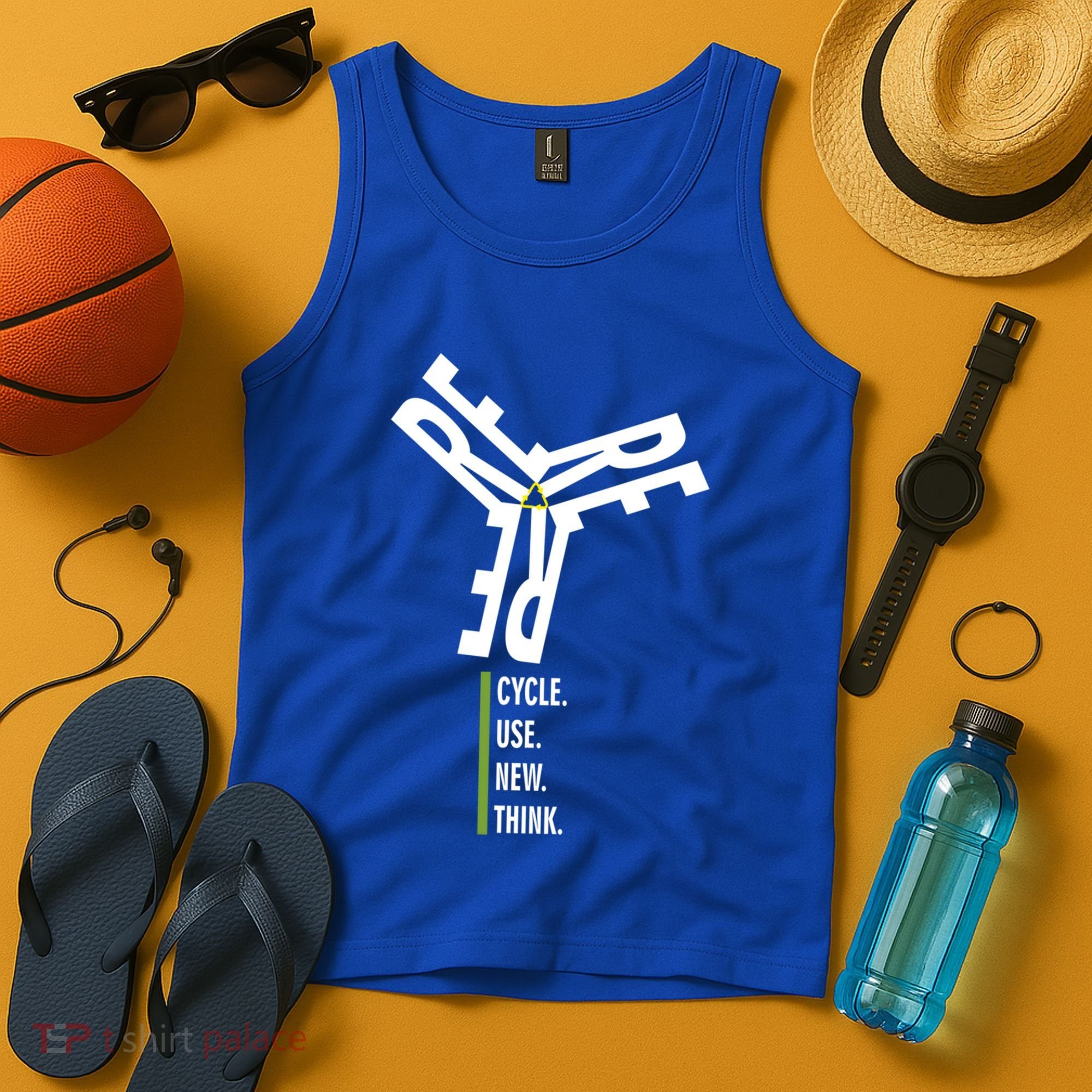 Recycle Reuse Renew Rethink Wind Turbine Wind Enerergy Gift Tank Top