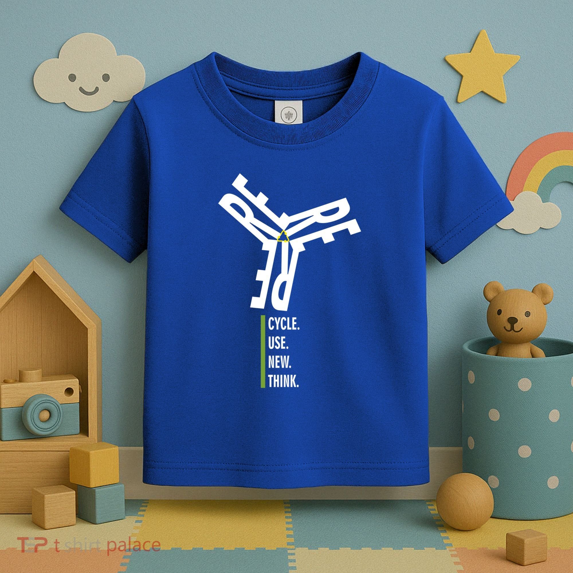 Recycle Reuse Renew Rethink Wind Turbine Wind Enerergy Gift Toddler T-Shirt