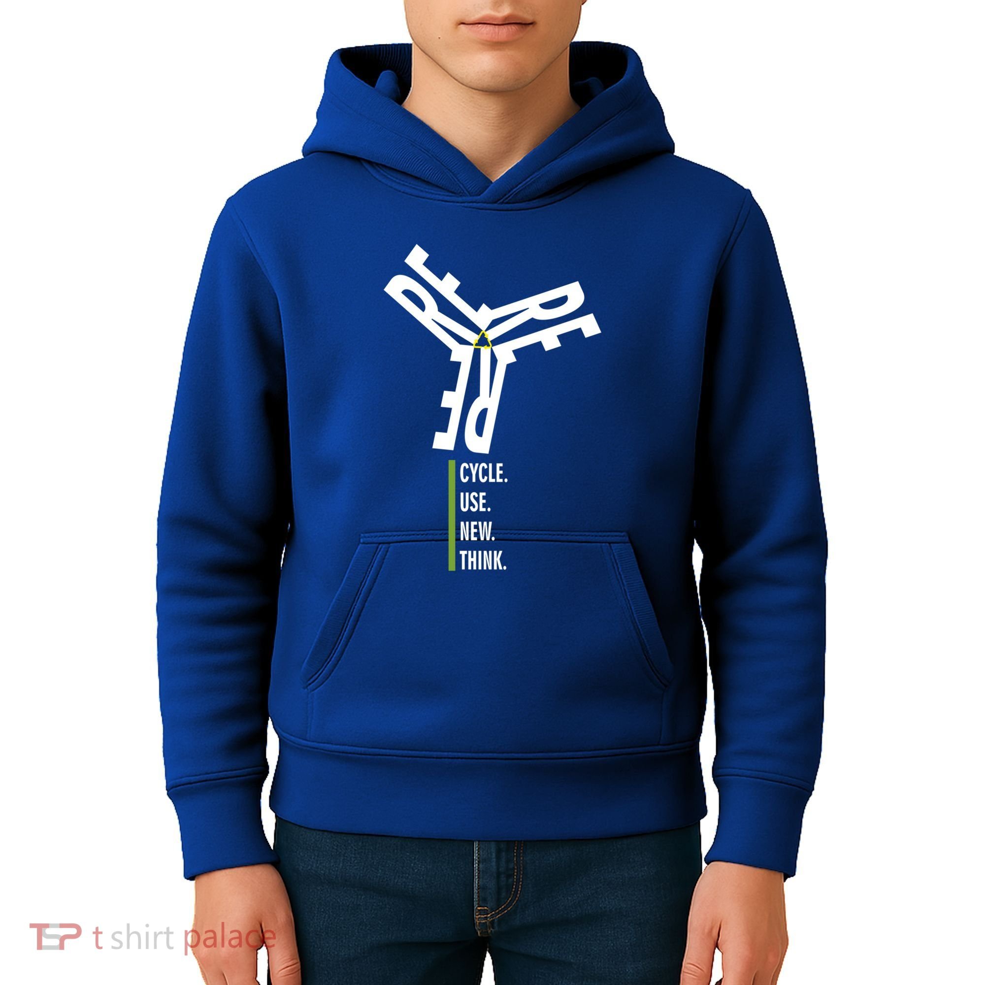 Recycle Reuse Renew Rethink Wind Turbine Wind Enerergy Gift Kids Hoodie