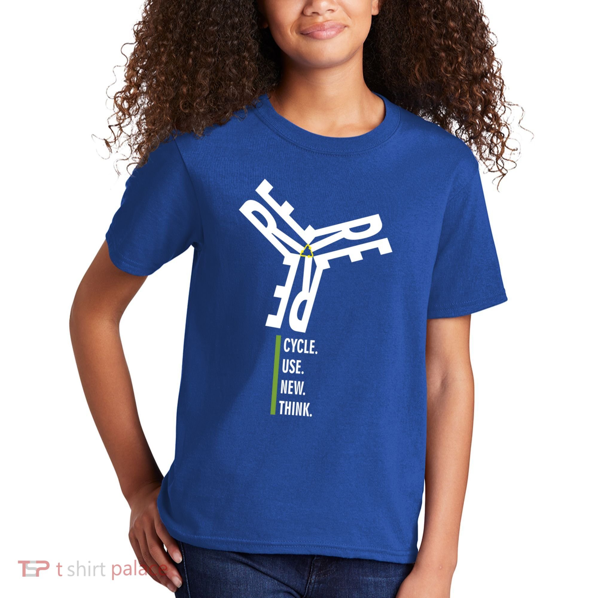 Recycle Reuse Renew Rethink Wind Turbine Wind Enerergy Gift Kids T-Shirt