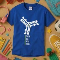 Recycle Reuse Renew Rethink Wind Turbine Wind Enerergy Gift Kids T-Shirt thumb 3