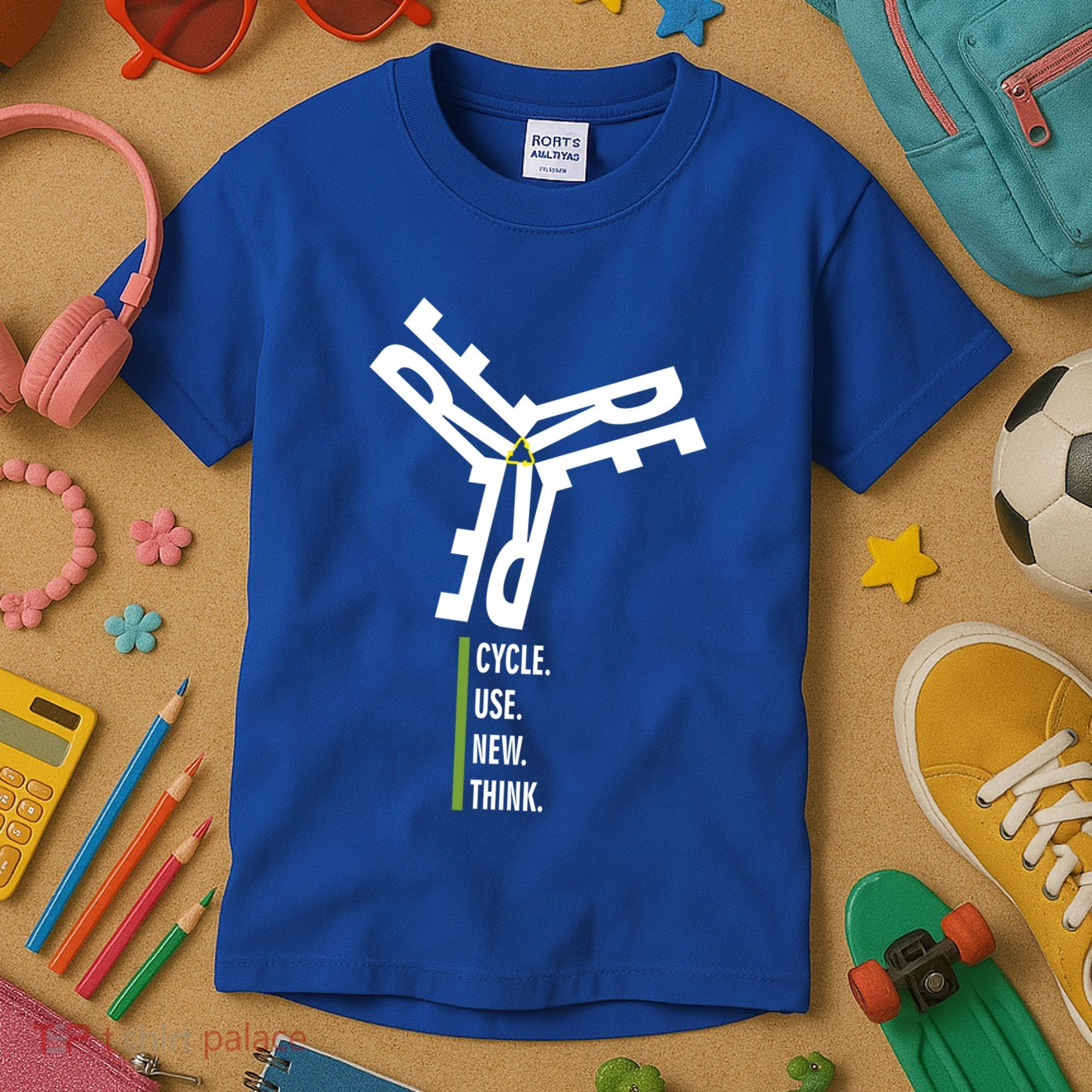 Recycle Reuse Renew Rethink Wind Turbine Wind Enerergy Gift Kids T-Shirt