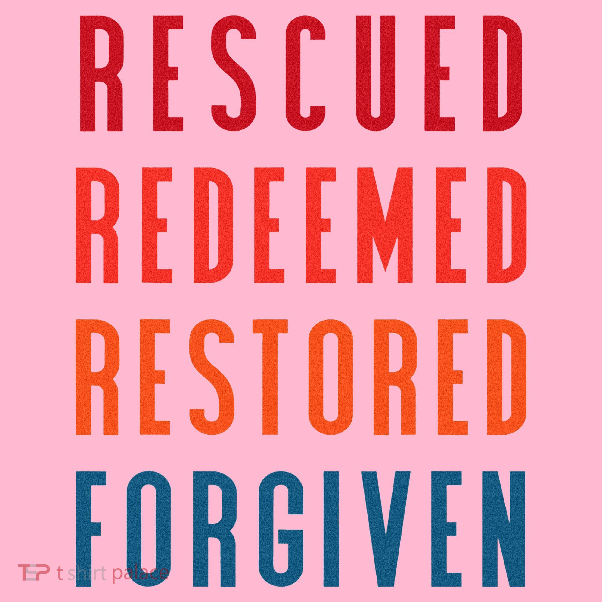 Rescued, Redeemed, Restored, Forgiven Religious Christian Coaster