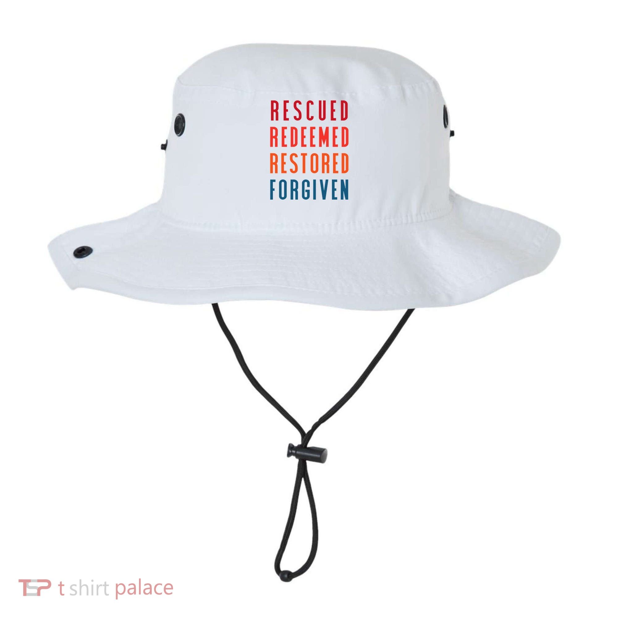 Rescued, Redeemed, Restored, Forgiven Religious Christian Bucket Hat