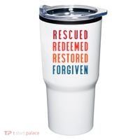 Rescued, Redeemed, Restored, Forgiven Religious Christian Tumbler thumb 0