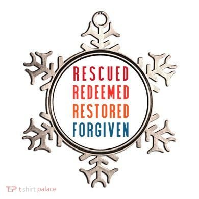 Rescued, Redeemed, Restored, Forgiven Religious Christian Ornament