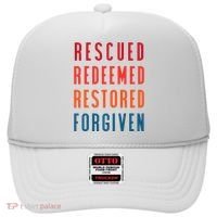 Rescued, Redeemed, Restored, Forgiven Religious Christian Hat thumb 0