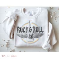 Retro Rock & Roll Guitar Wings Music Concert Band Sweatshirt thumb 2