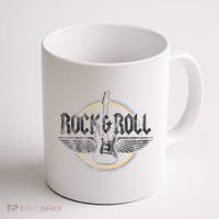 Retro Rock & Roll Guitar Wings Music Concert Band Coffee Mug thumb 1