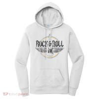 Retro Rock & Roll Guitar Wings Music Concert Band Women's Hoodie thumb 0