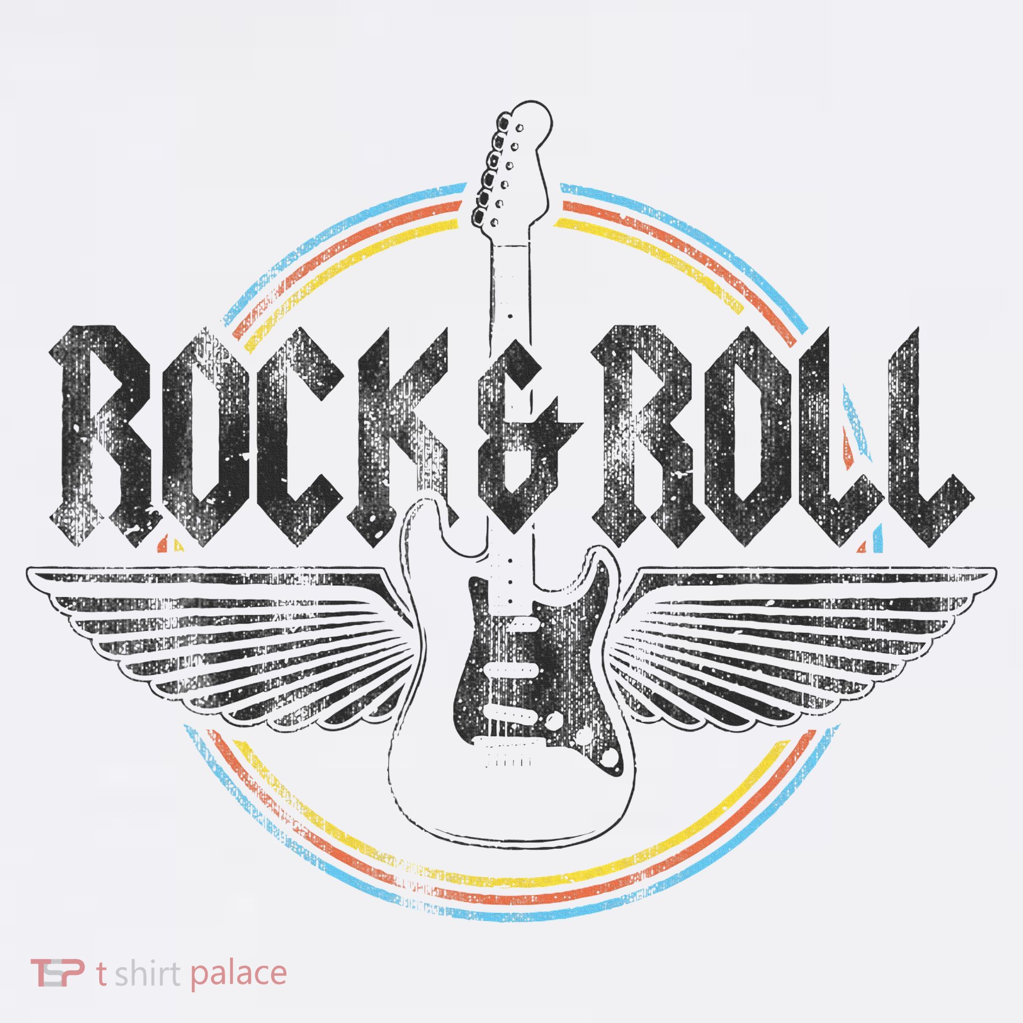 Retro Rock & Roll Guitar Wings Music Concert Band Mousepad