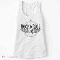 Retro Rock & Roll Guitar Wings Music Concert Band Women's Tank Top thumb 0