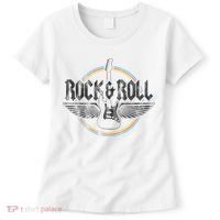 Retro Rock & Roll Guitar Wings Music Concert Band Women's T-Shirt thumb 0