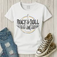 Retro Rock & Roll Guitar Wings Music Concert Band Women's T-Shirt thumb 3