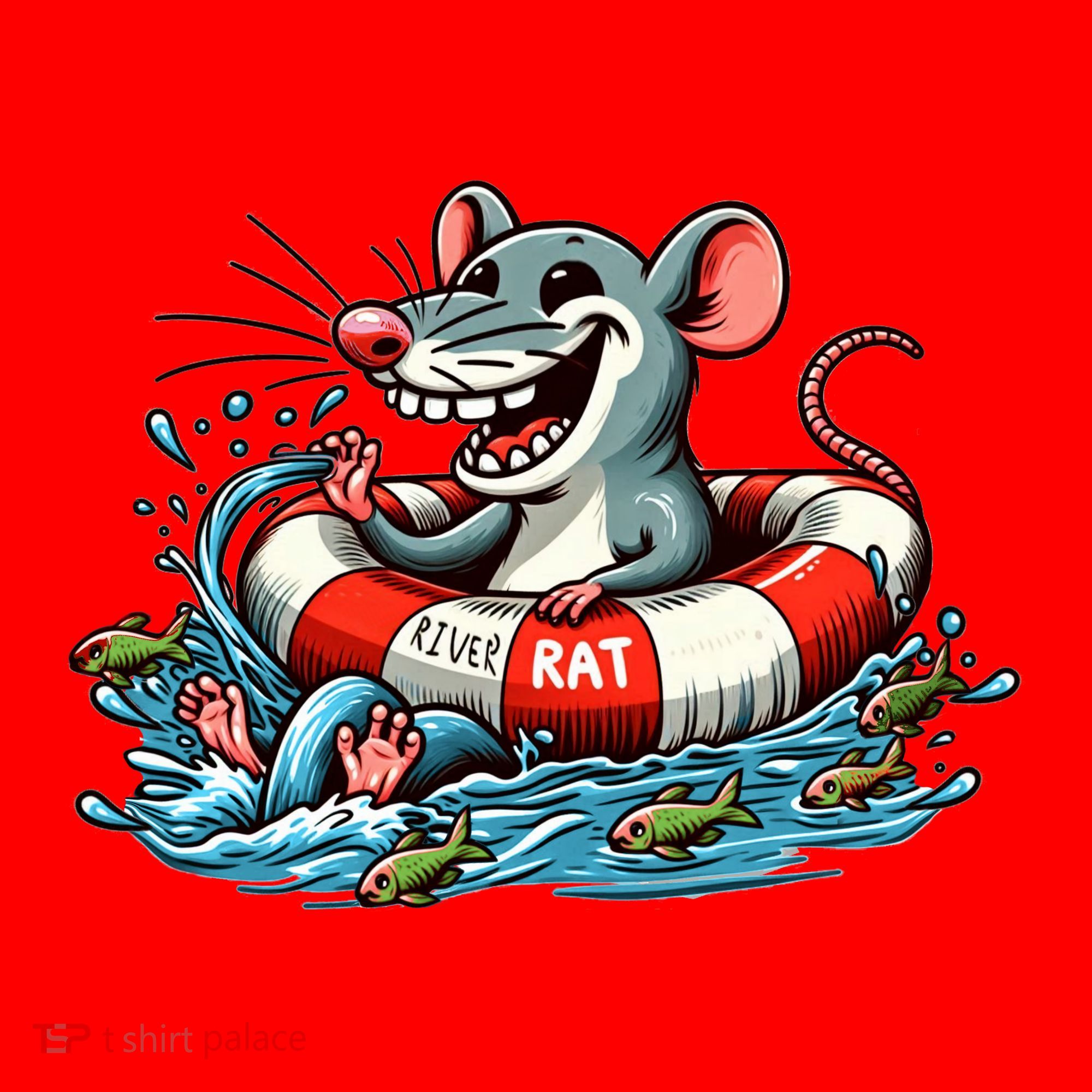 River Rat River Animal Santa Hat