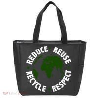 Recycle Reduce Reuse Respect Earth Day Tote Bag thumb 0