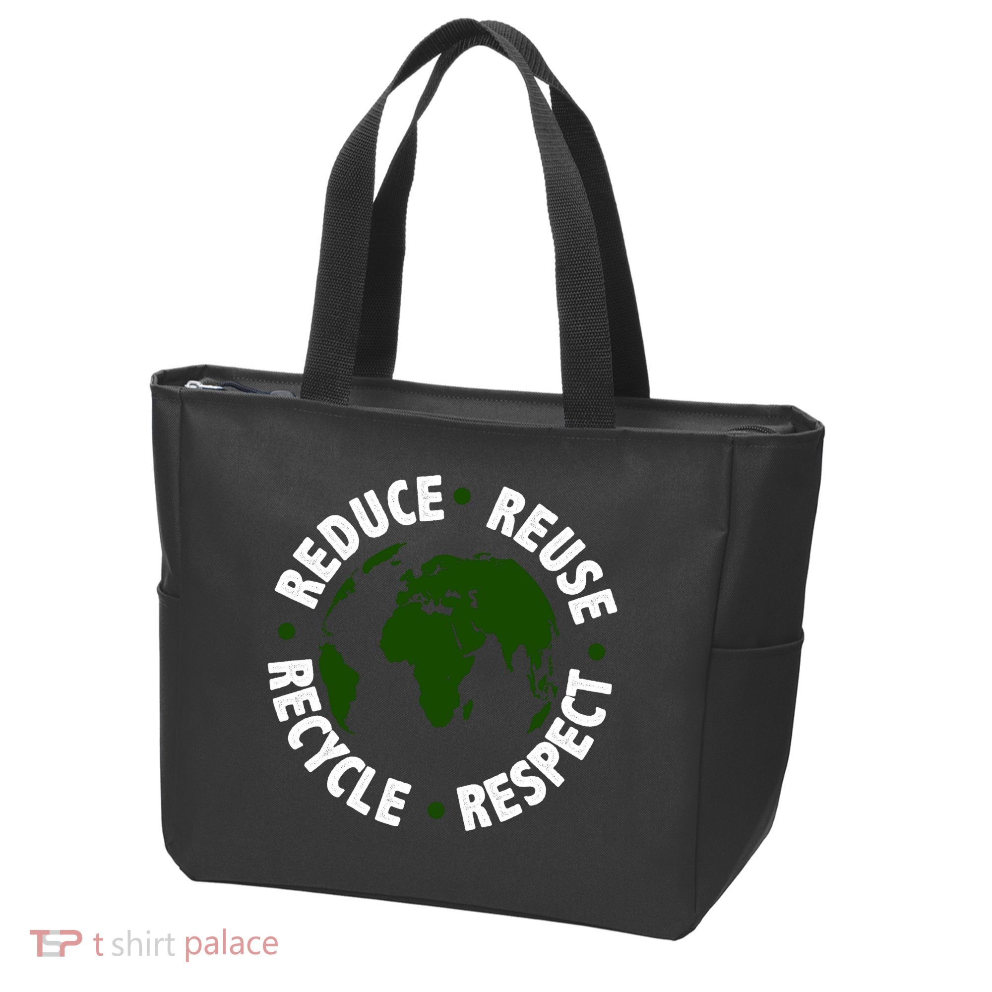 Recycle Reduce Reuse Respect Earth Day Tote Bag