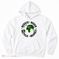 Recycle Reduce Reuse Respect Earth Day Hoodie thumb 0