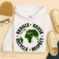 Recycle Reduce Reuse Respect Earth Day Hoodie thumb 4