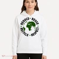 Recycle Reduce Reuse Respect Earth Day Hoodie thumb 5