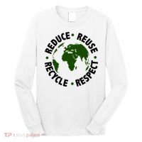 Recycle Reduce Reuse Respect Earth Day Long Sleeve Shirt thumb 0